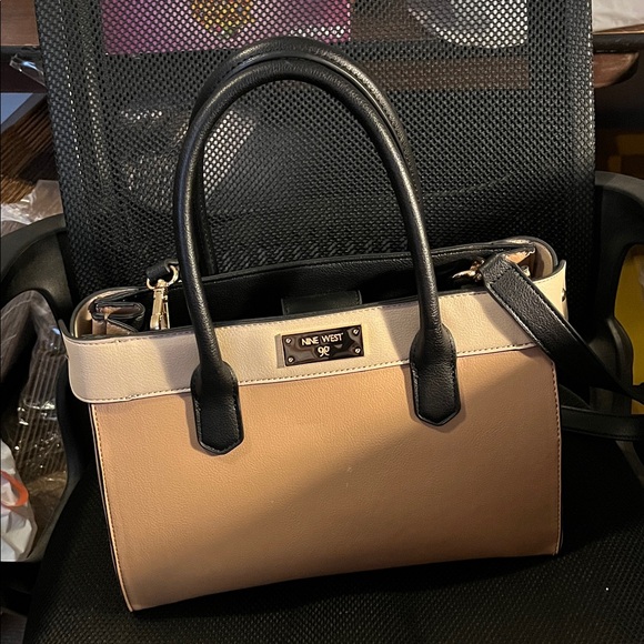 Nine West Handbags - Nine West Black and Cream Satchel